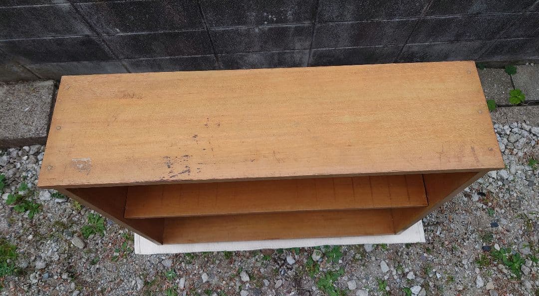 木製 飾り台 ラック 棚 昭和レトロ アンティーク ディスプレイ BOX 無垢