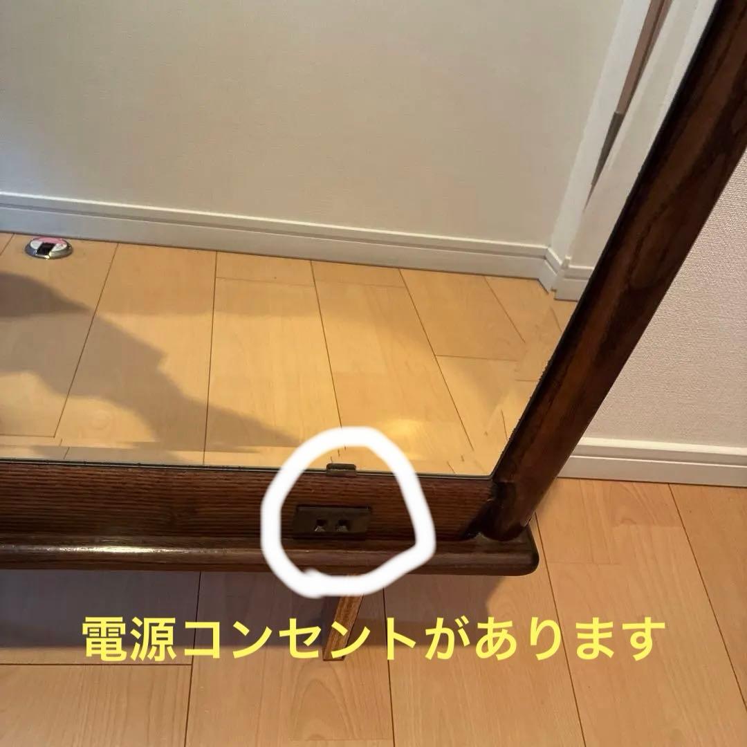アーチ型木製ウォールミラー アンティーク調 ミラー 鏡