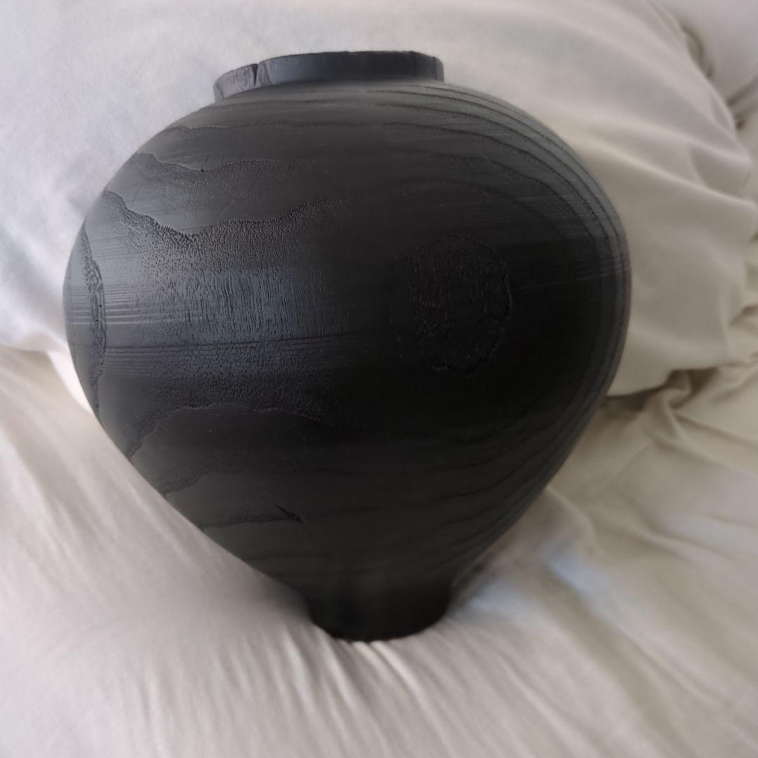 ART OF BLACK wood textureフラワーベース