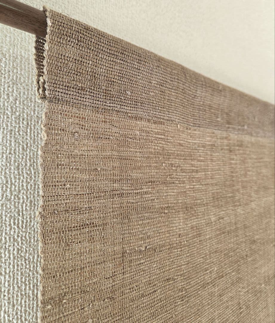 麻のれん「三日月」手染め ぼかし染め 145cm【箱・しおり付】