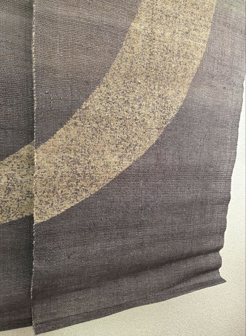 麻のれん「三日月」手染め ぼかし染め 145cm【箱・しおり付】