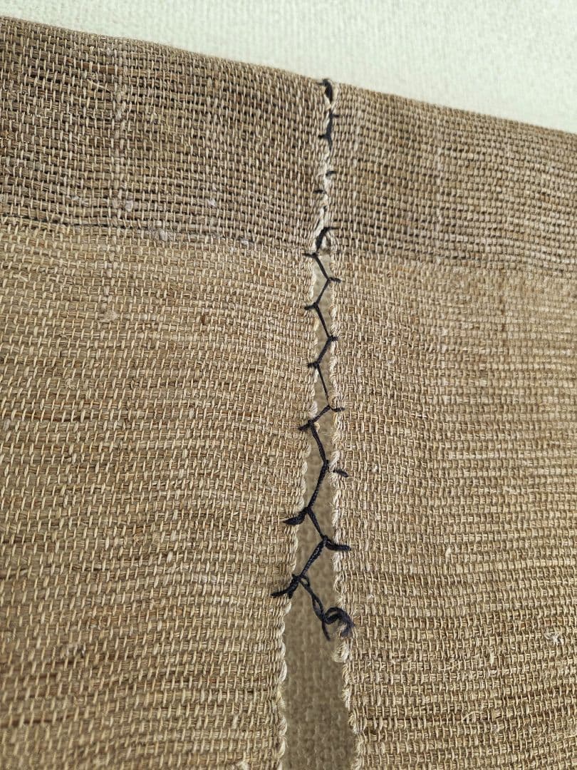 麻のれん「三日月」手染め ぼかし染め 145cm【箱・しおり付】