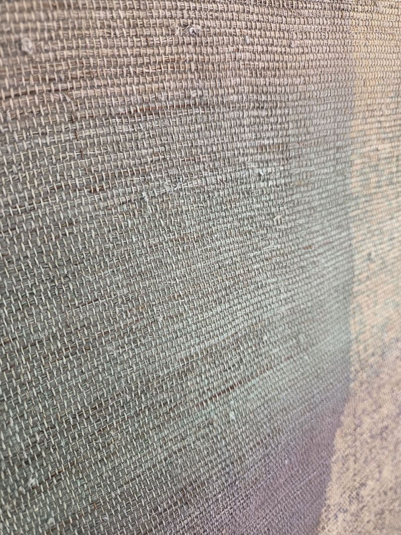 麻のれん「三日月」手染め ぼかし染め 145cm【箱・しおり付】