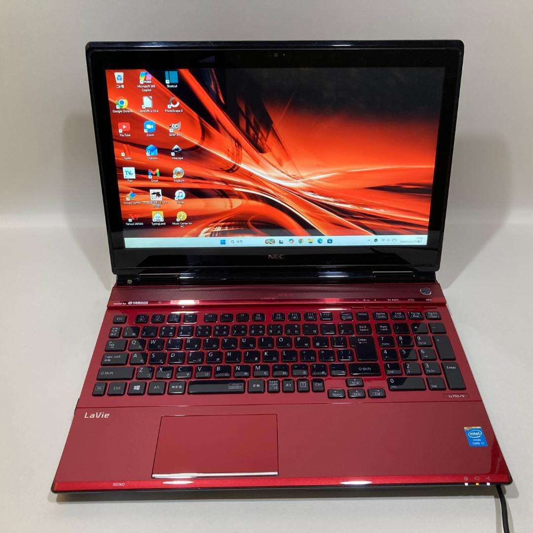 初心者✨快速i5・カメラ・ブルーレイ✨赤✨すぐ使えるノートパソコン◇D564-1