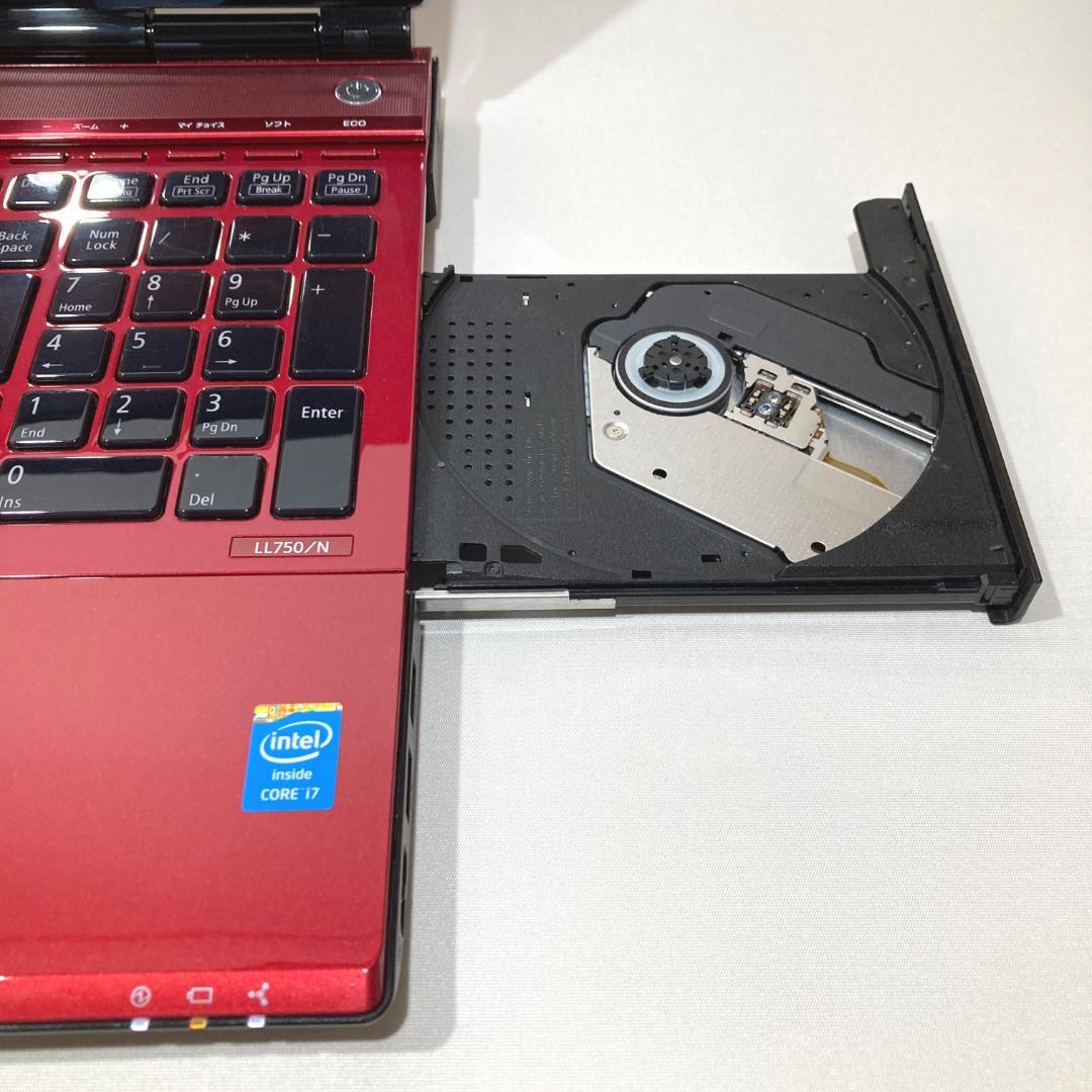 初心者✨快速i5・カメラ・ブルーレイ✨赤✨すぐ使えるノートパソコン◇D564-1