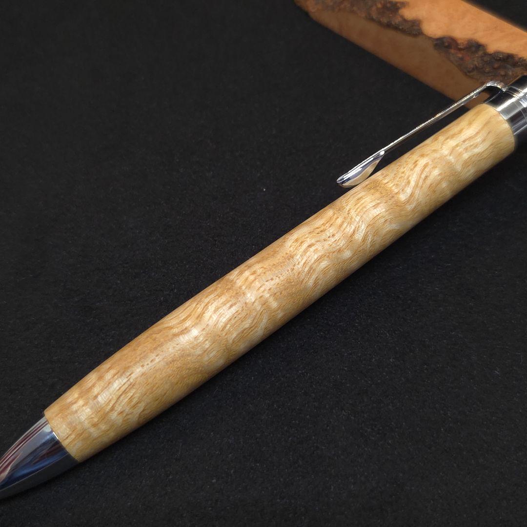 No.20ハンドメイド木軸シャーペンタモ縮み杢
