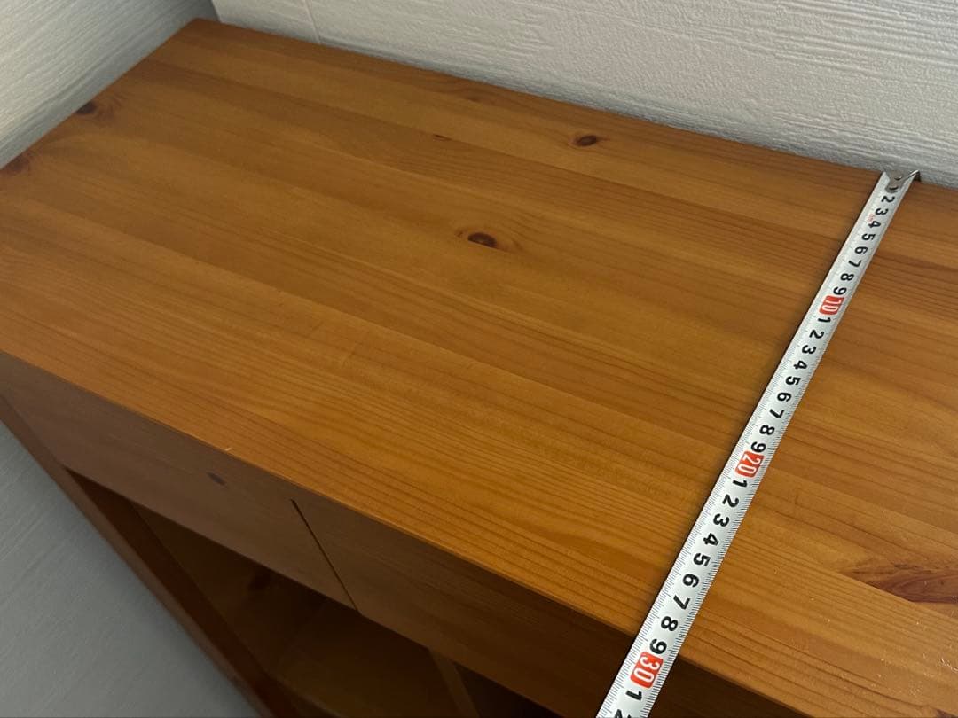 天然木　オーク？　チェスト　花台　高さ101cm 幅62cm