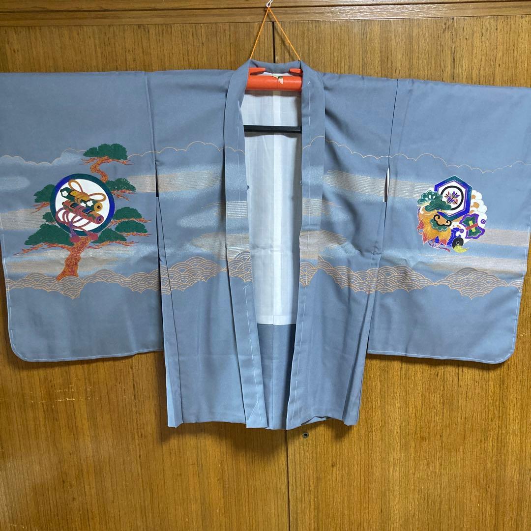 Kim　[新品]七五三　五才男の子　羽織り、着物、長襦袢三点セット