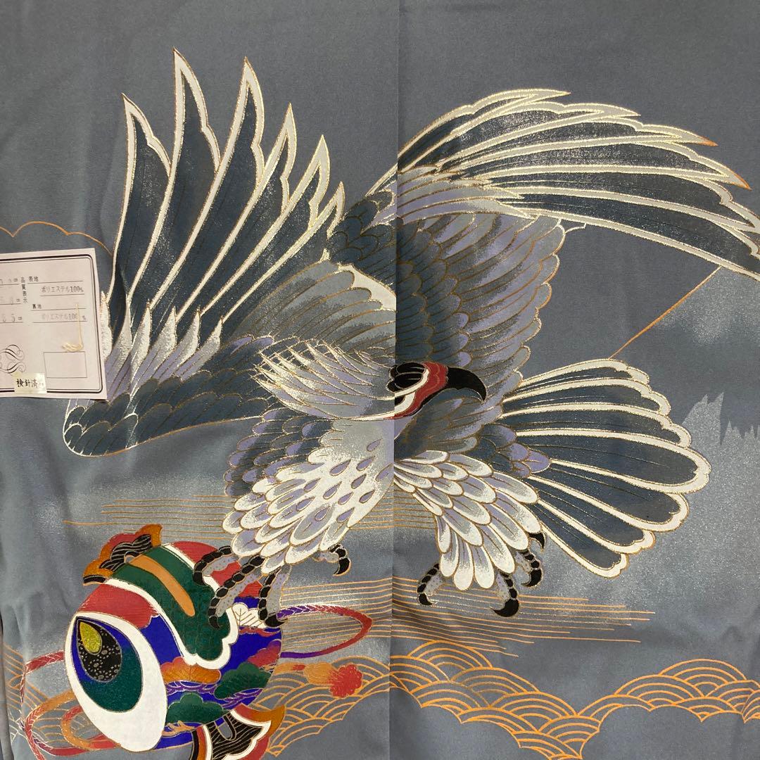 Kim　[新品]七五三　五才男の子　羽織り、着物、長襦袢三点セット