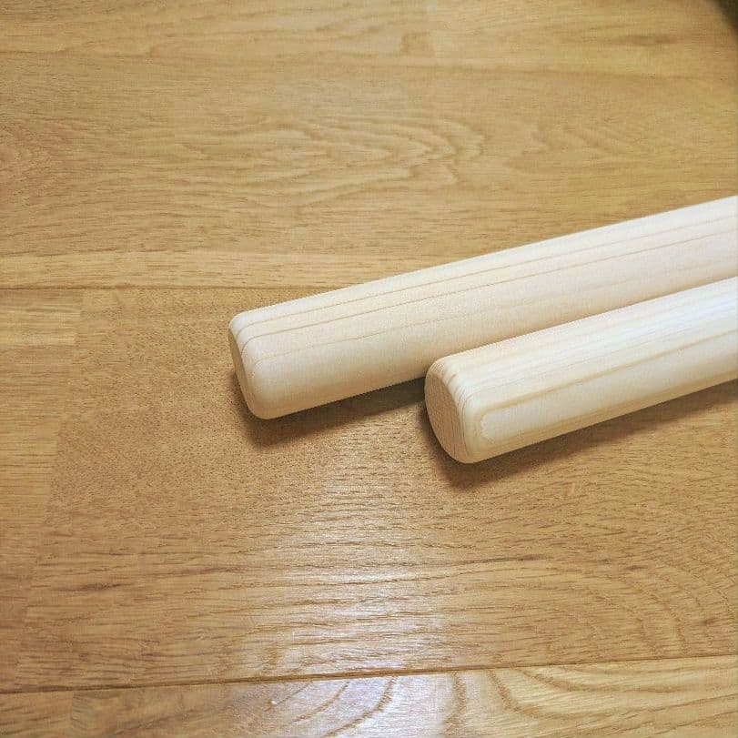 軽くて使いやすいグラインダーマンのヒノキバチ新品 和太鼓バチ 10組(20本)