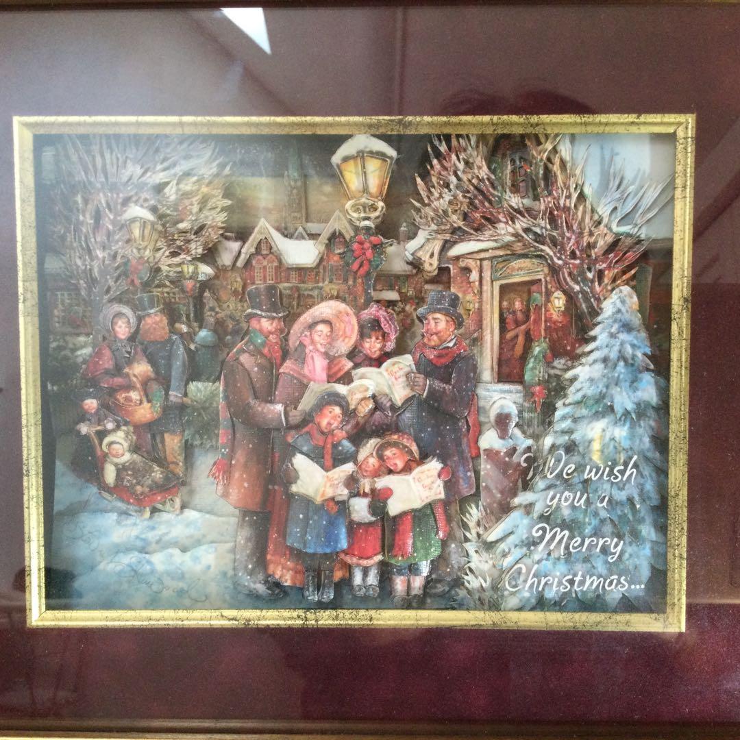 シャドーボックス 「we wish a merry Christmas」