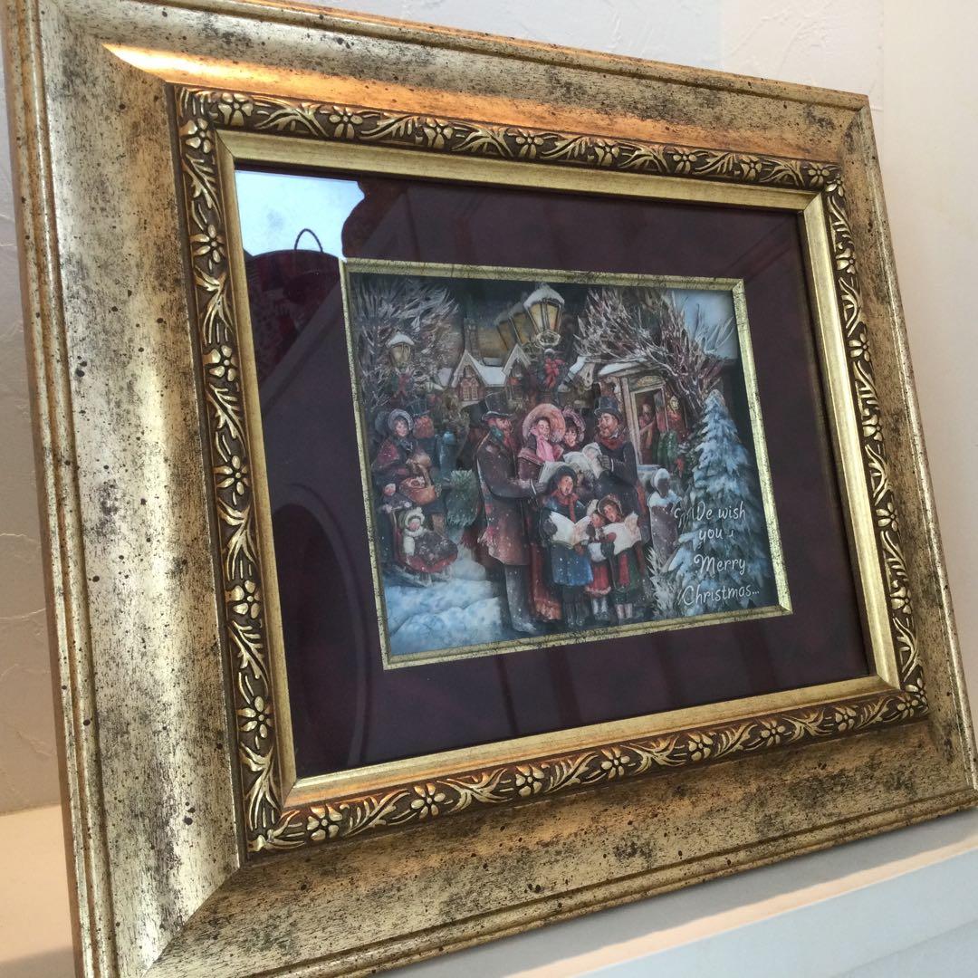 シャドーボックス 「we wish a merry Christmas」