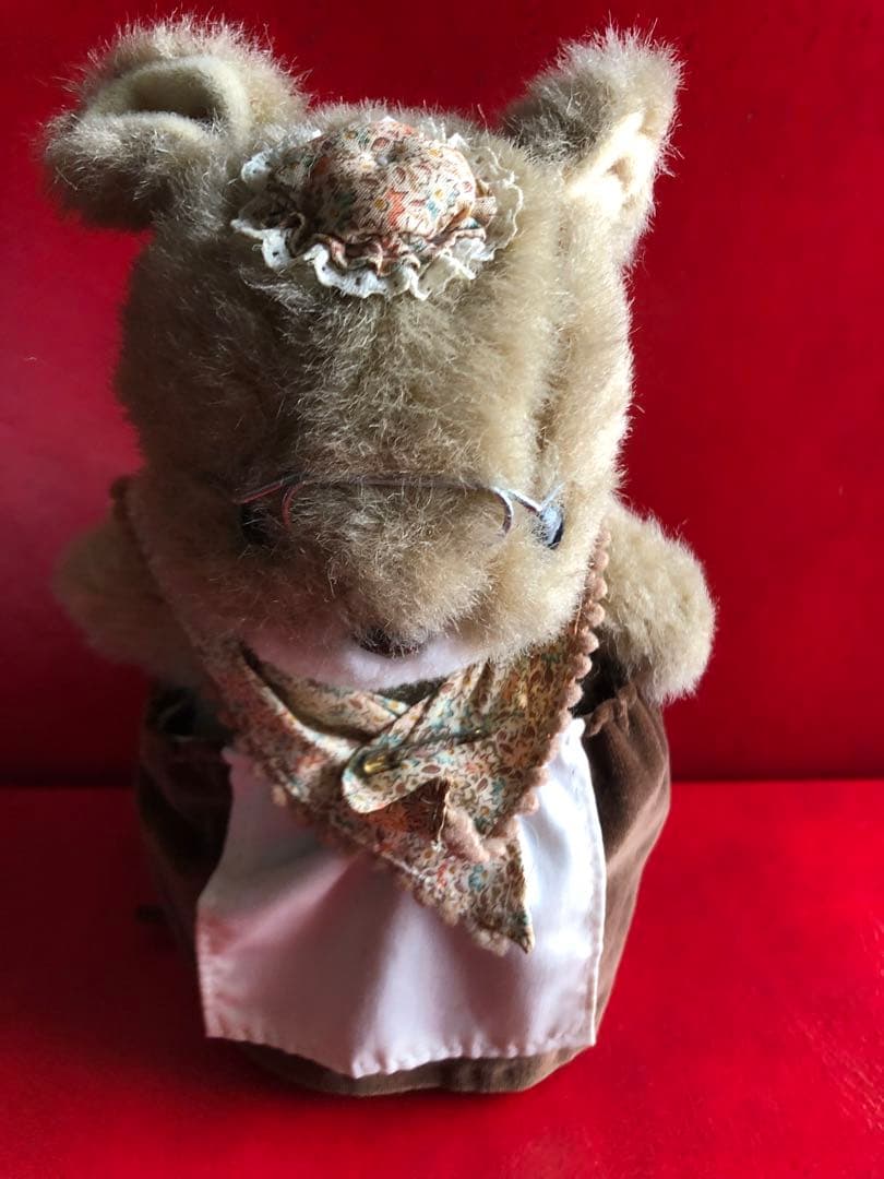 サンアロー 昭和レトロ、ねずみ、マウスお婆さんのぬいぐるみ