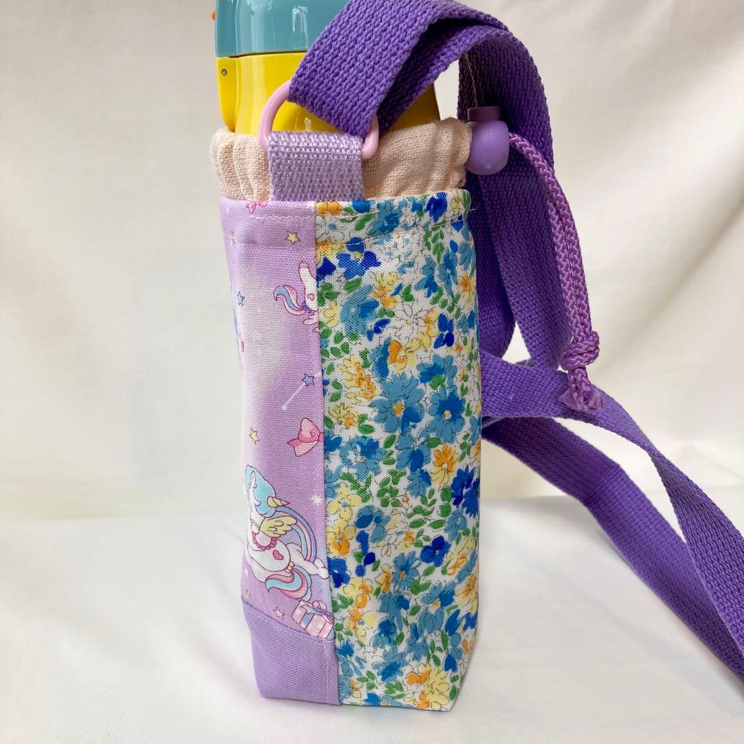 スケーター　ステンレス水筒カバー　肩紐付き　水筒カバー　ナイロン花柄切り替え