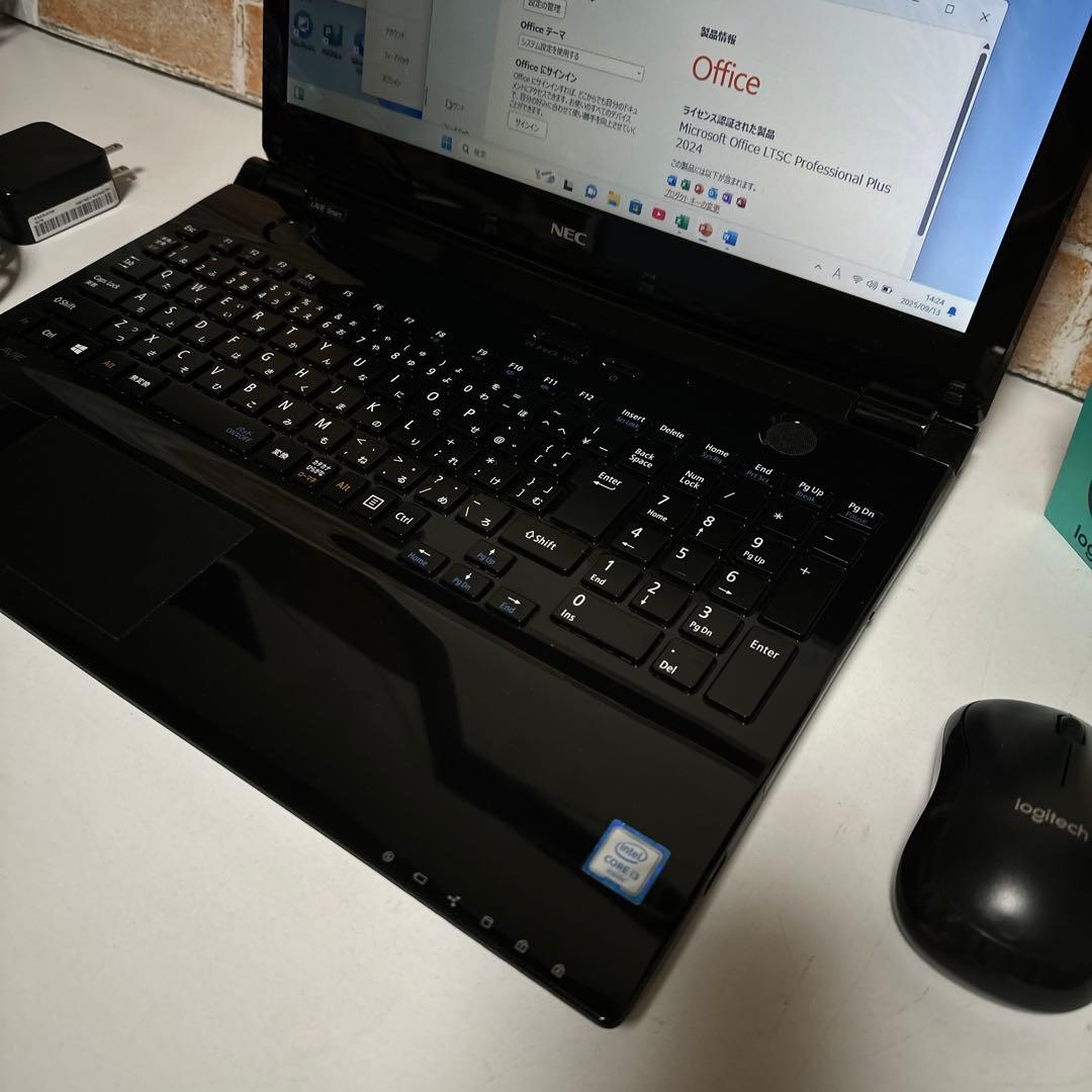 美品NEC ノートPC SSD メモリ8GB Windows 11 オフィス入り