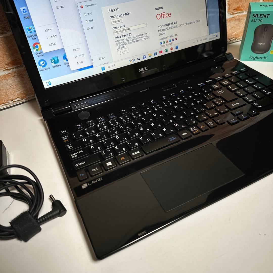 美品NEC ノートPC SSD メモリ8GB Windows 11 オフィス入り