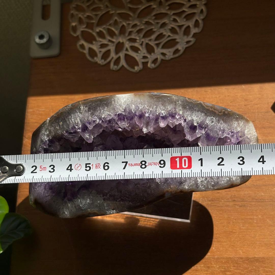 天然石 ブラジル産 アメジストドーム 置物672g