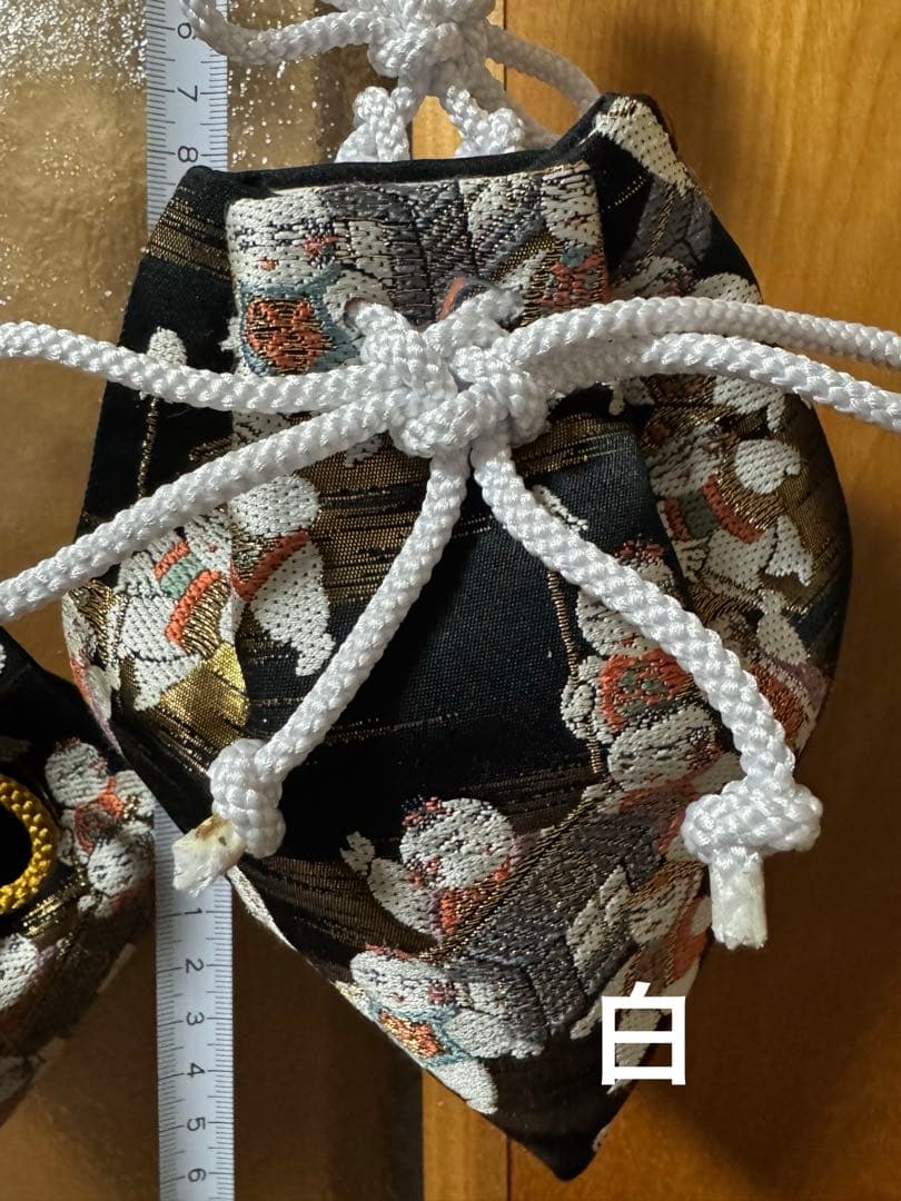 詞梨勒　童子　大名行列柄　正絹