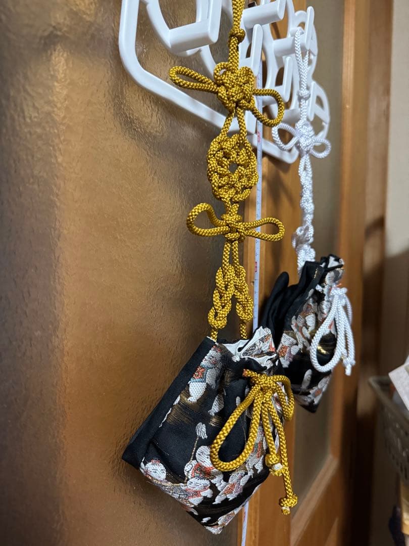 詞梨勒　童子　大名行列柄　正絹