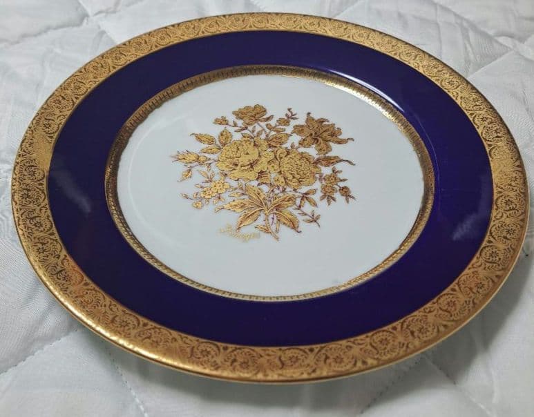 LIMOGES LEGLE リモージュ 25cmプレート 本金彩 フランス製磁器