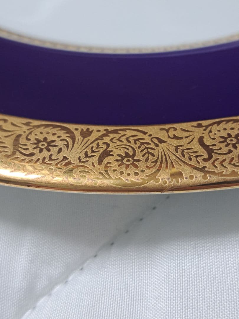 LIMOGES LEGLE リモージュ 25cmプレート 本金彩 フランス製磁器