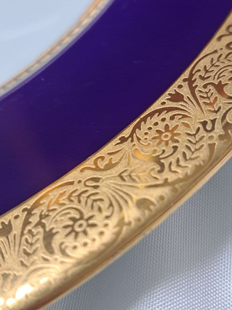 LIMOGES LEGLE リモージュ 25cmプレート 本金彩 フランス製磁器