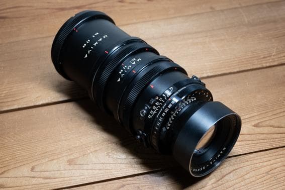 Mamiya RB67用 180mm F4.5 ＋ 中間リング2種セット