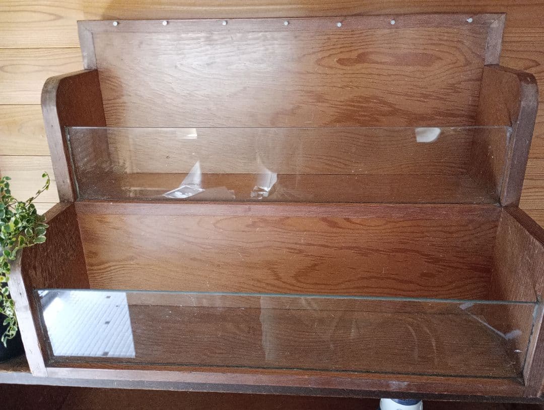 ショーケース　レトロ　アンティーク　2段ひな壇　ラック【貴重】