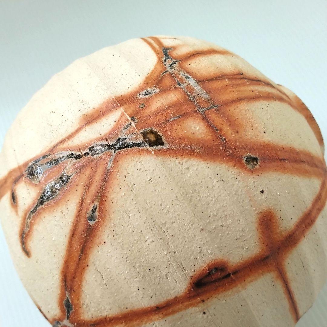 備前焼 緋襷 ヒダスキ 花器 壺型 たち吉 謹製 フラワーベース 花瓶 花入