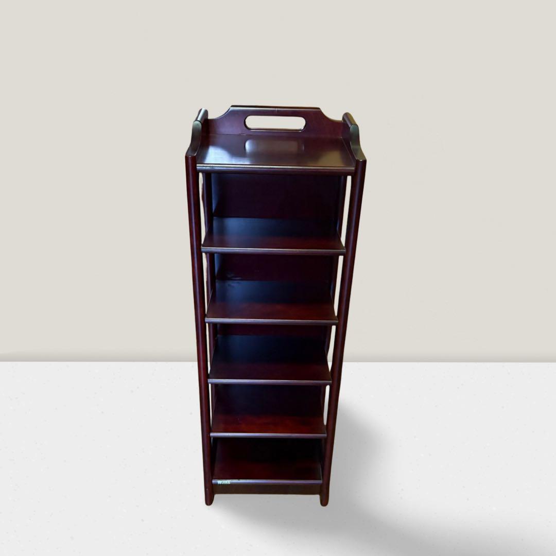 オールドカリモク スリッパラック ダークブラウン 昭和レトロ