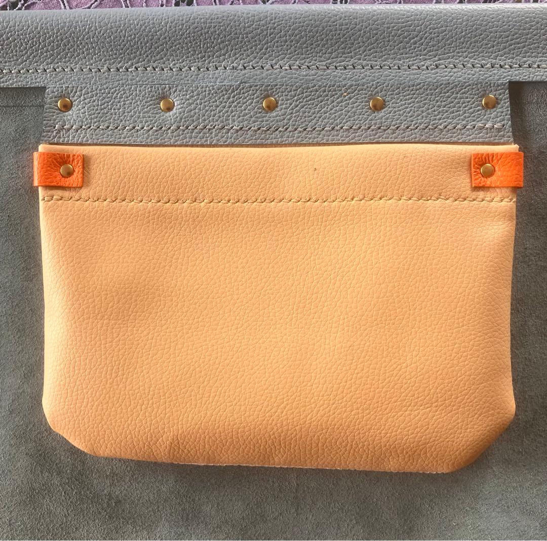 ベルト変更　30cm小判開口口金付きハンドメイド作品-レザーショルダーバッグ