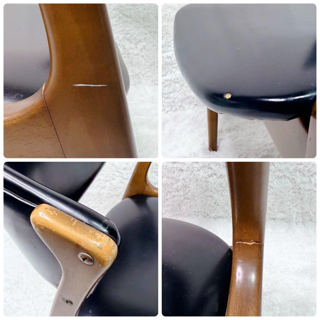 アサヒ　ファニチュア　北欧　ダイニングチェア　アンティーク　椅子