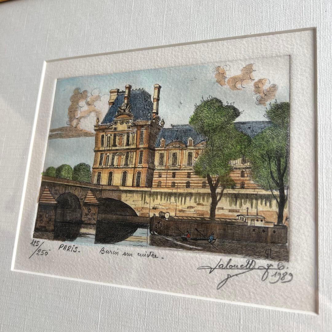 G29激安早い者勝ち✨ 限定250部 パリ建物画 額入りアート 1989年 風景