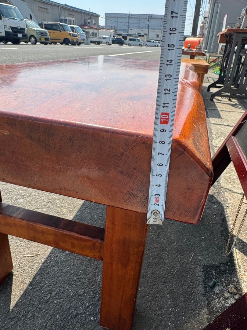 欅？　木製テーブル 長方形