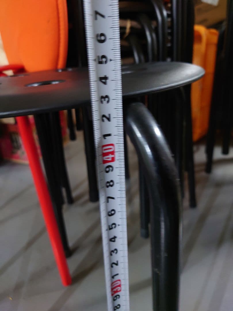 10脚 丸椅子 スタッキングスツール ブラック ニトリ　エコメルカリ便価格