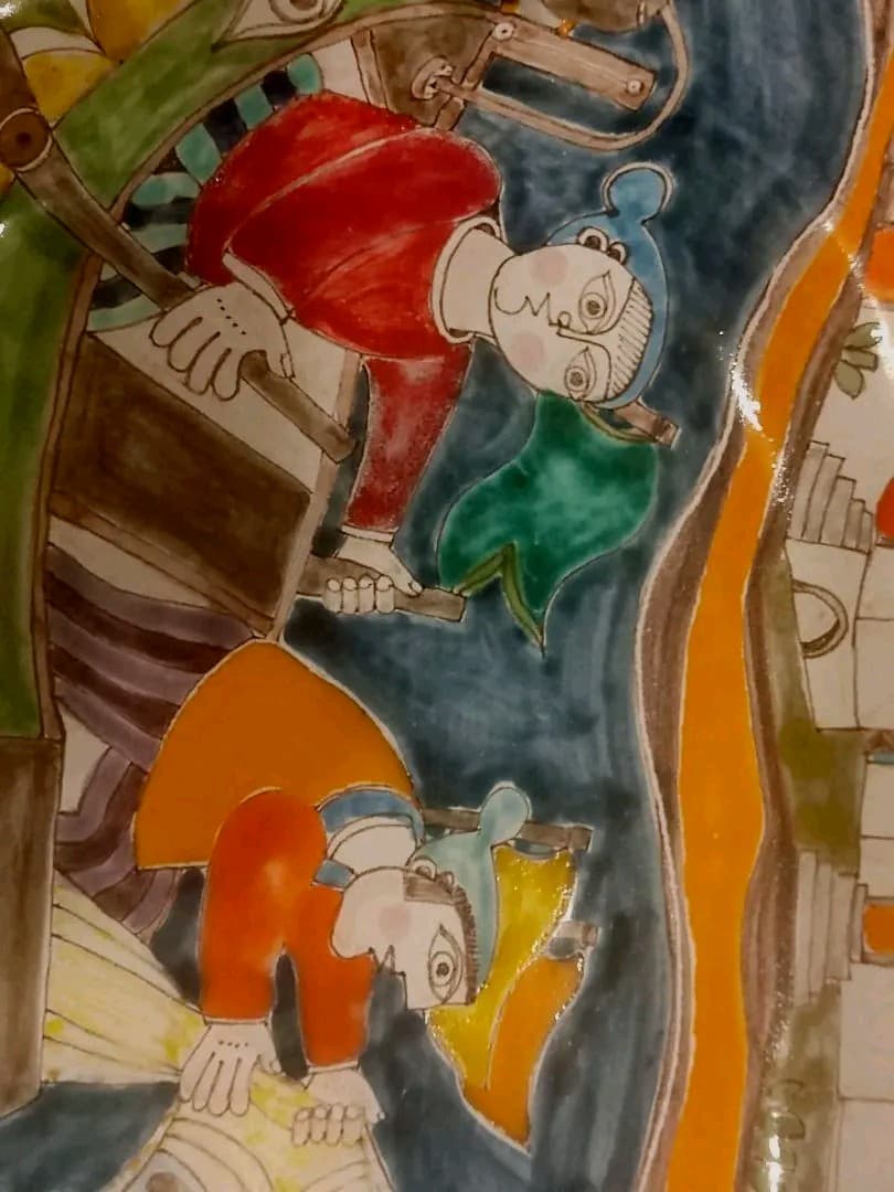 イタリア　デシモーネ DeSimone　シチリア　手描き　レア　壁掛け