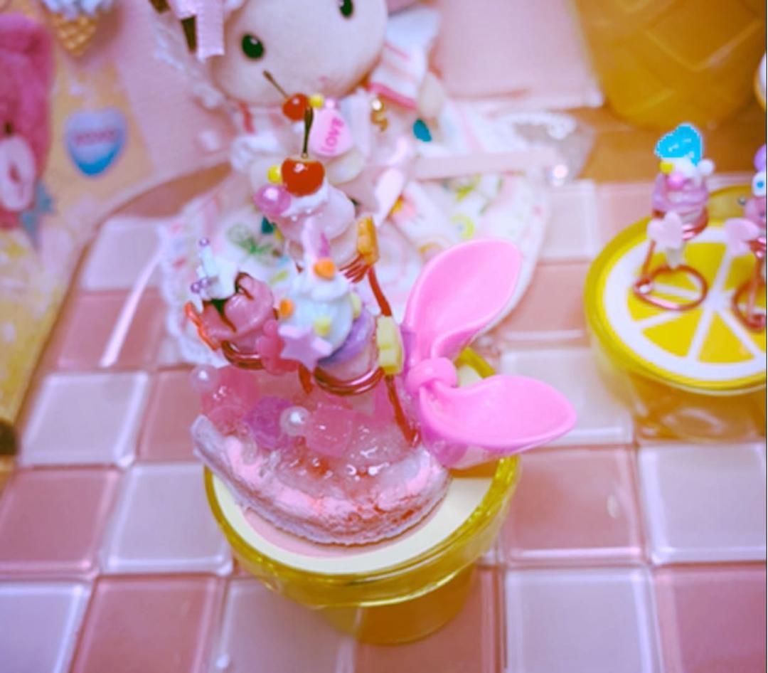 ゆめかわシリーズPART 2アイス5個☆アイスハート♡スタンド付きピンクセット