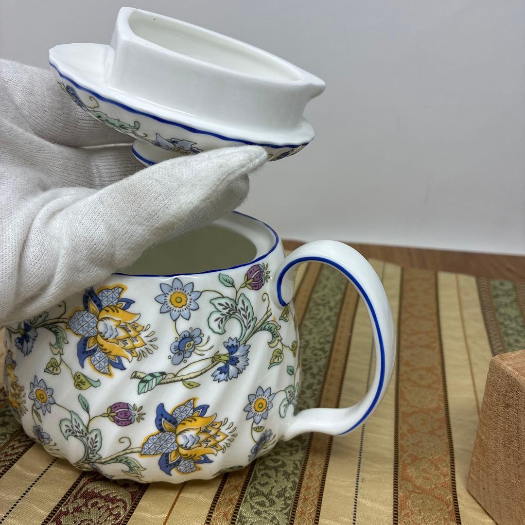 ミントン ハドンホール ブルー ティーポット Sサイズ 未使用極美品 コーヒー