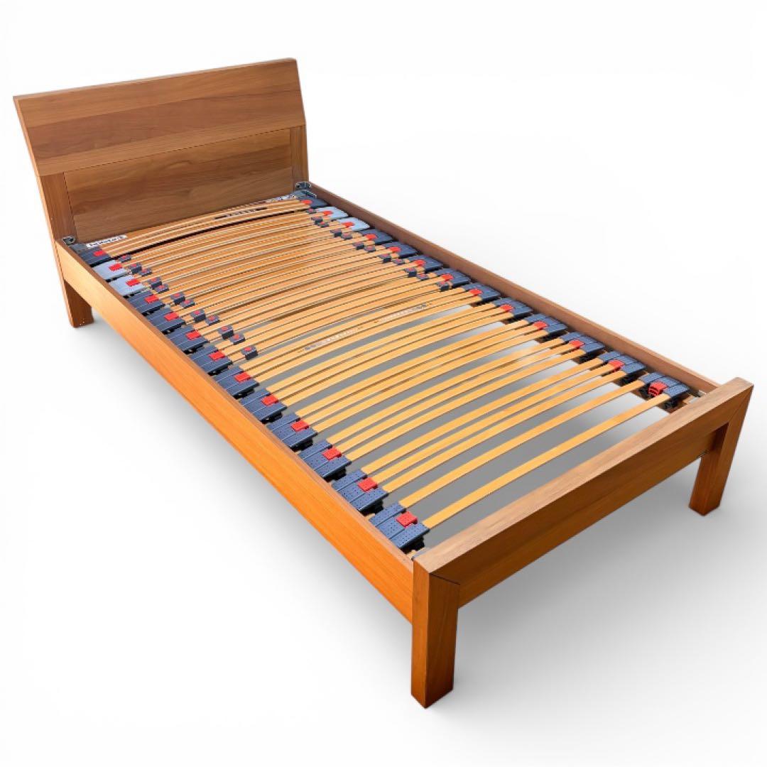 カリモク シングルベッド＋ヒュルスタ製ウッドスプリング＋カリモク マットレス