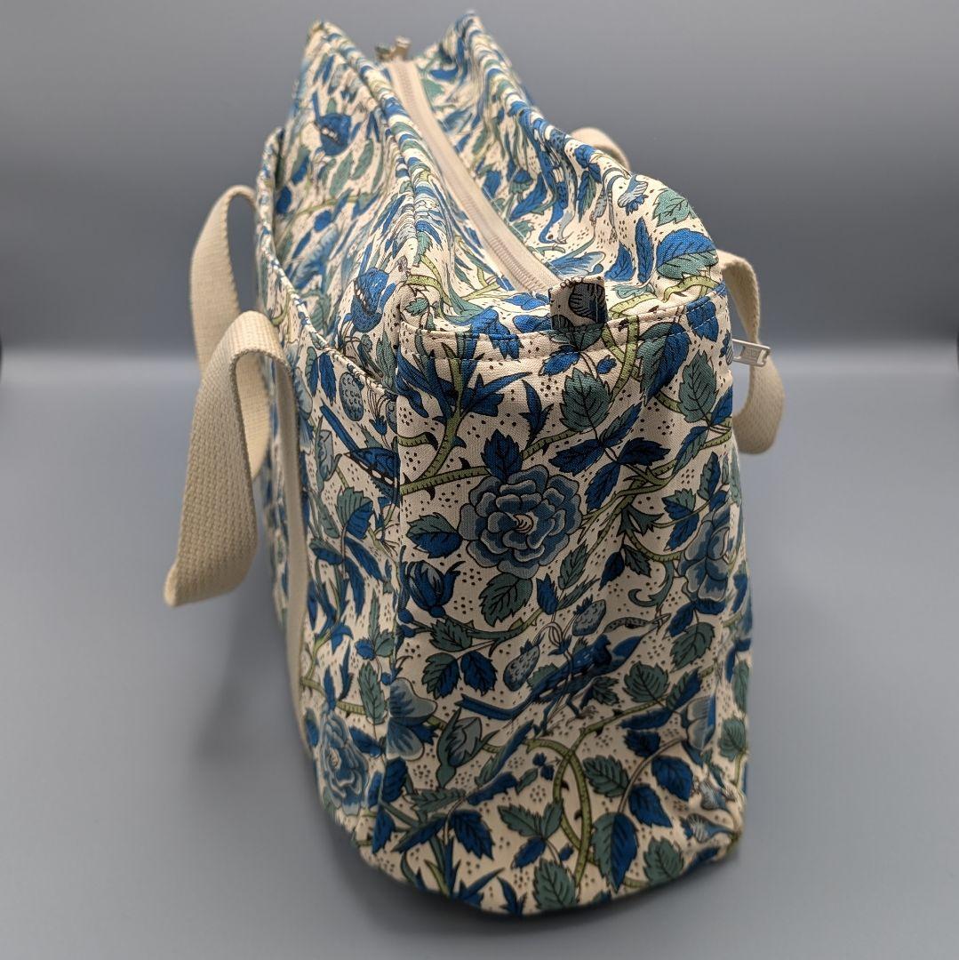 花柄 ボストンバッグ キャンバス