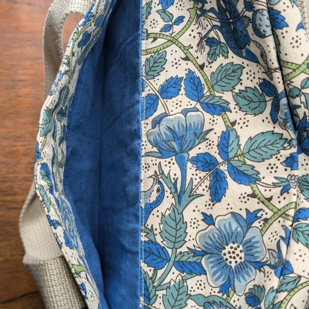 花柄 ボストンバッグ キャンバス