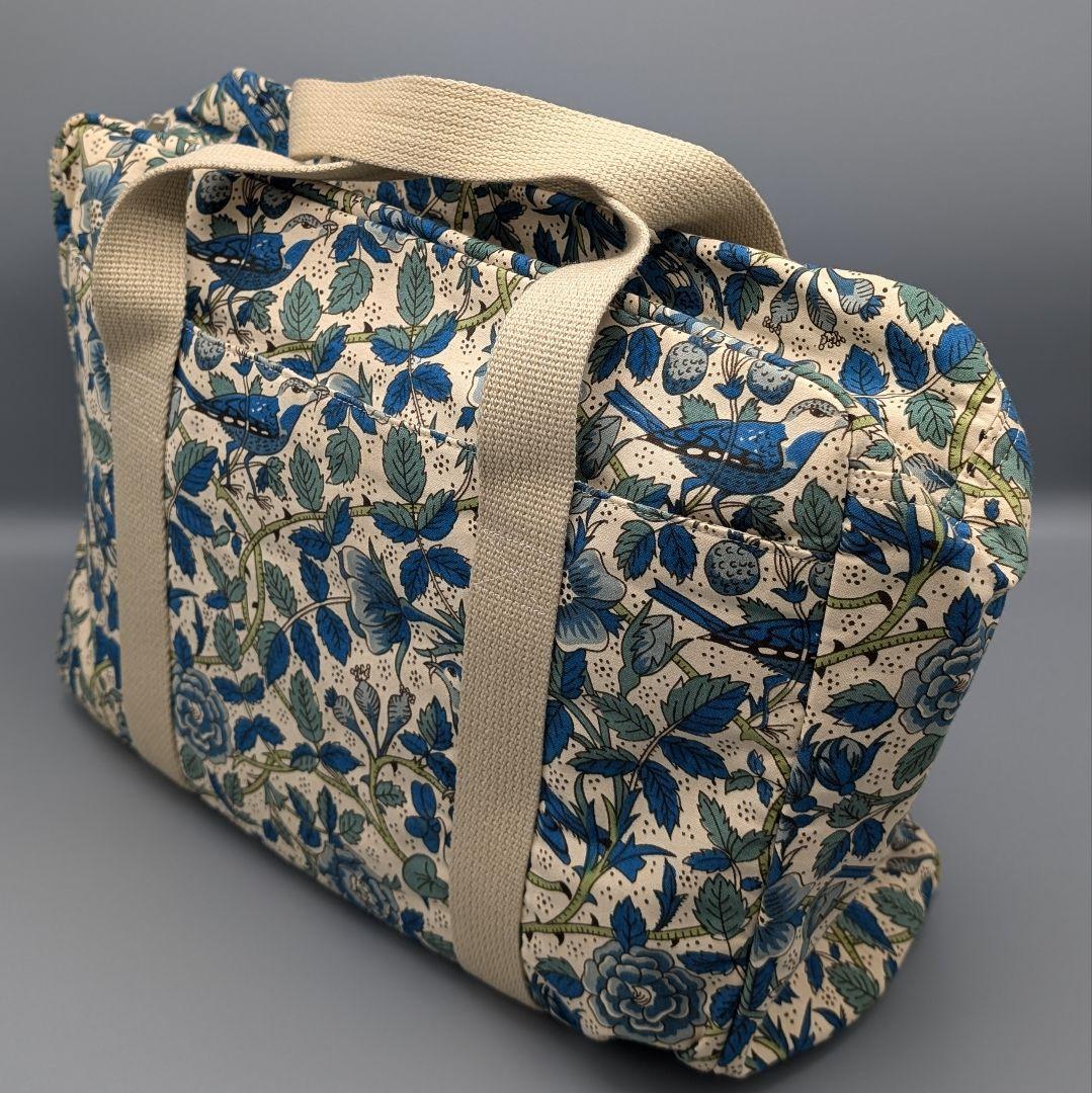 花柄 ボストンバッグ キャンバス