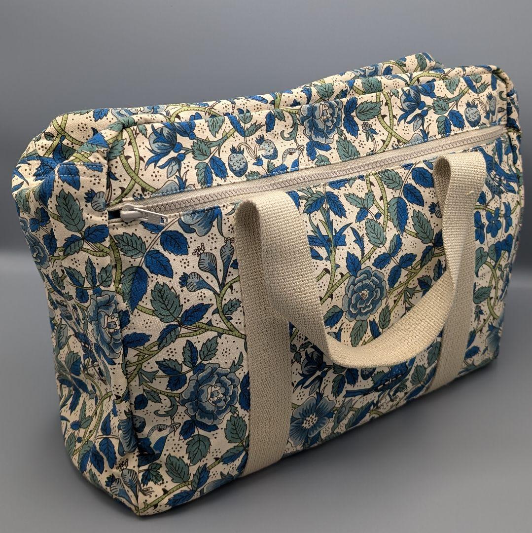 花柄 ボストンバッグ キャンバス