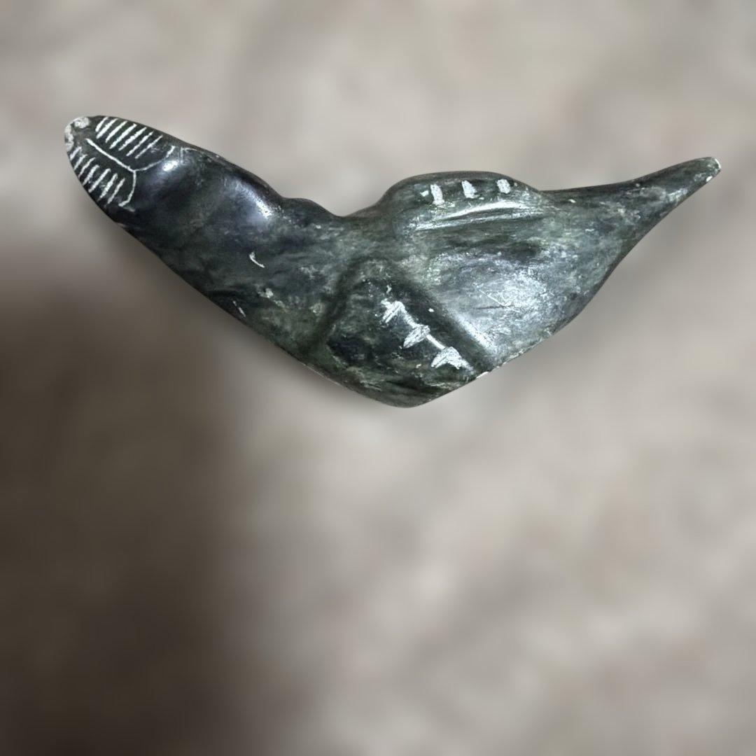 ソープストーン　オットセイ　彫刻置物