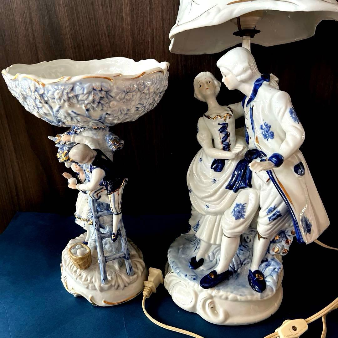 西洋アンティーク風ドールスタンド、小物入れ　2点