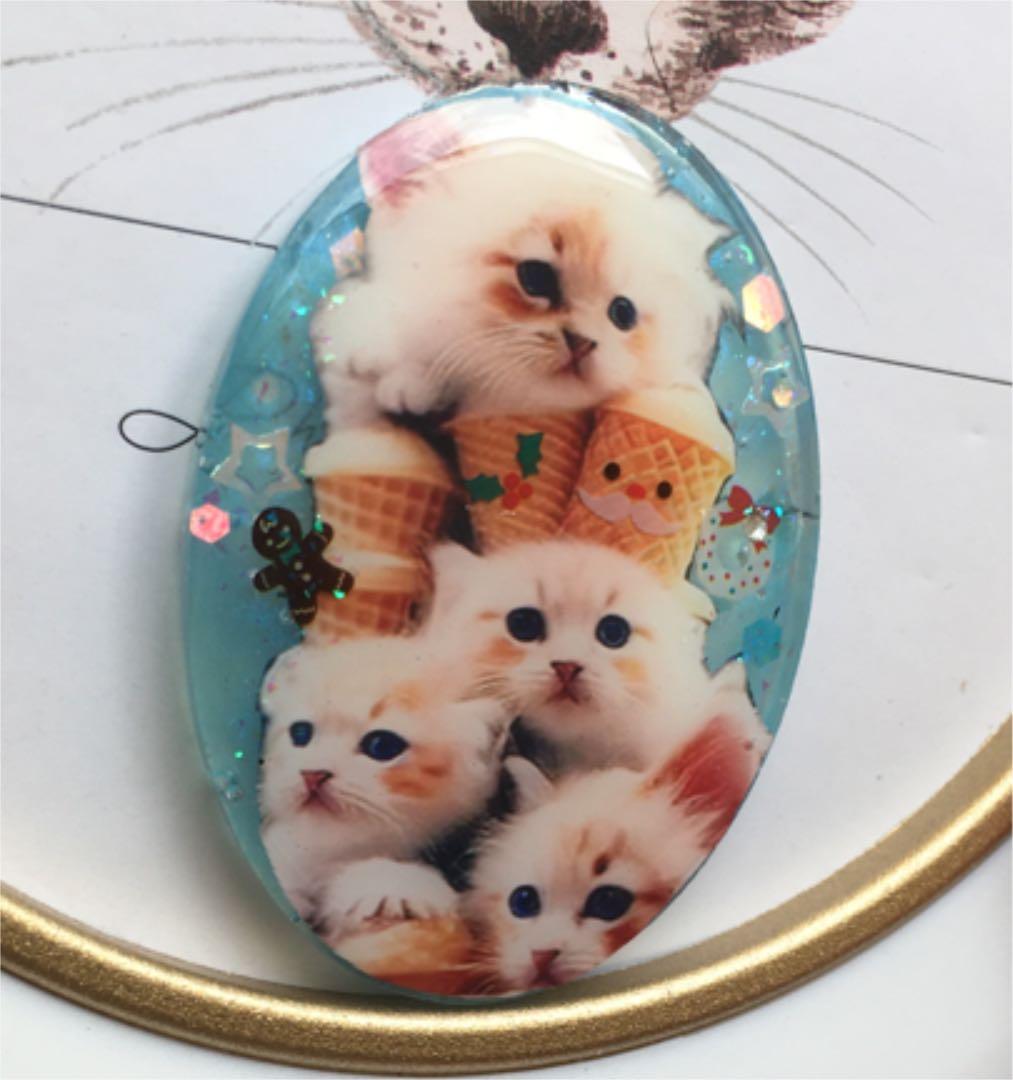 レジンヘアゴム♡猫ちゃんクリスマスツリー?!・再販不可