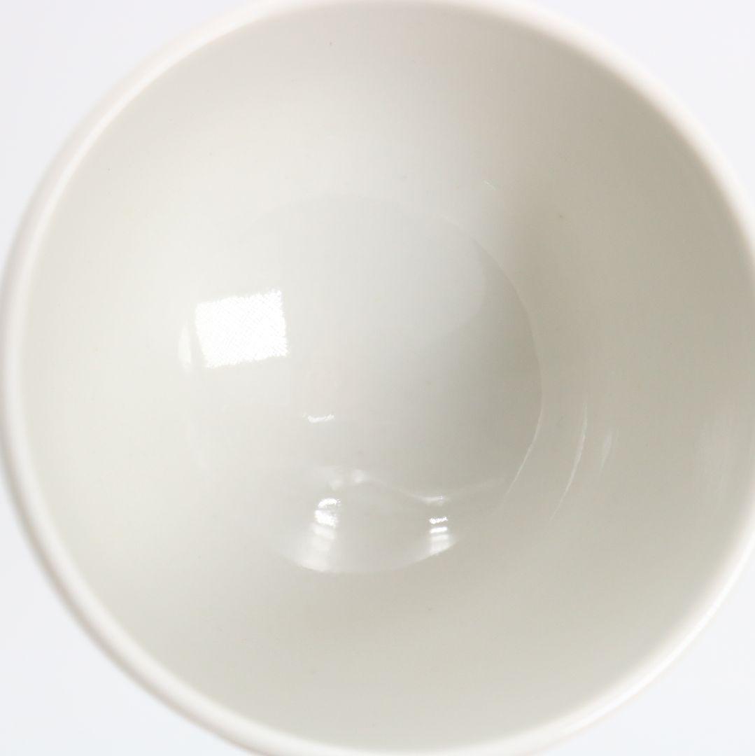 林敏夫作 白磁唐草文湯呑 五客 板谷波山弟子 茶碗 煎茶道具　C695　DD