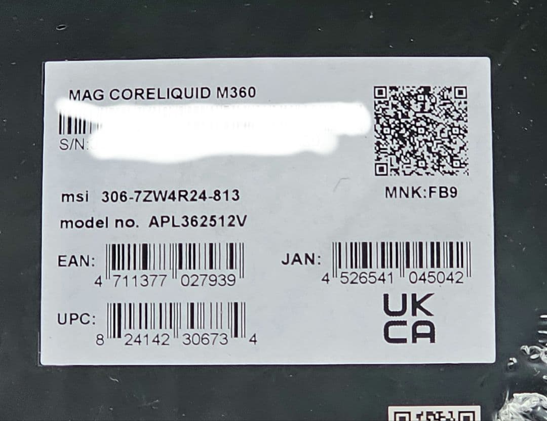 MSI MAG CORELIQUID M360 簡易水冷 新品未開封