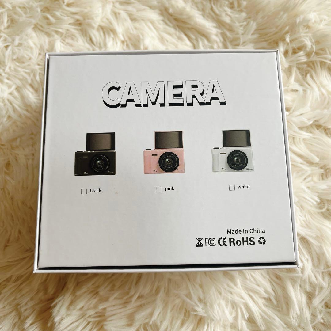 5K高画質デジタルカメ　7500万画素　18倍ズーム自撮り対応　手ブレ補正　動画