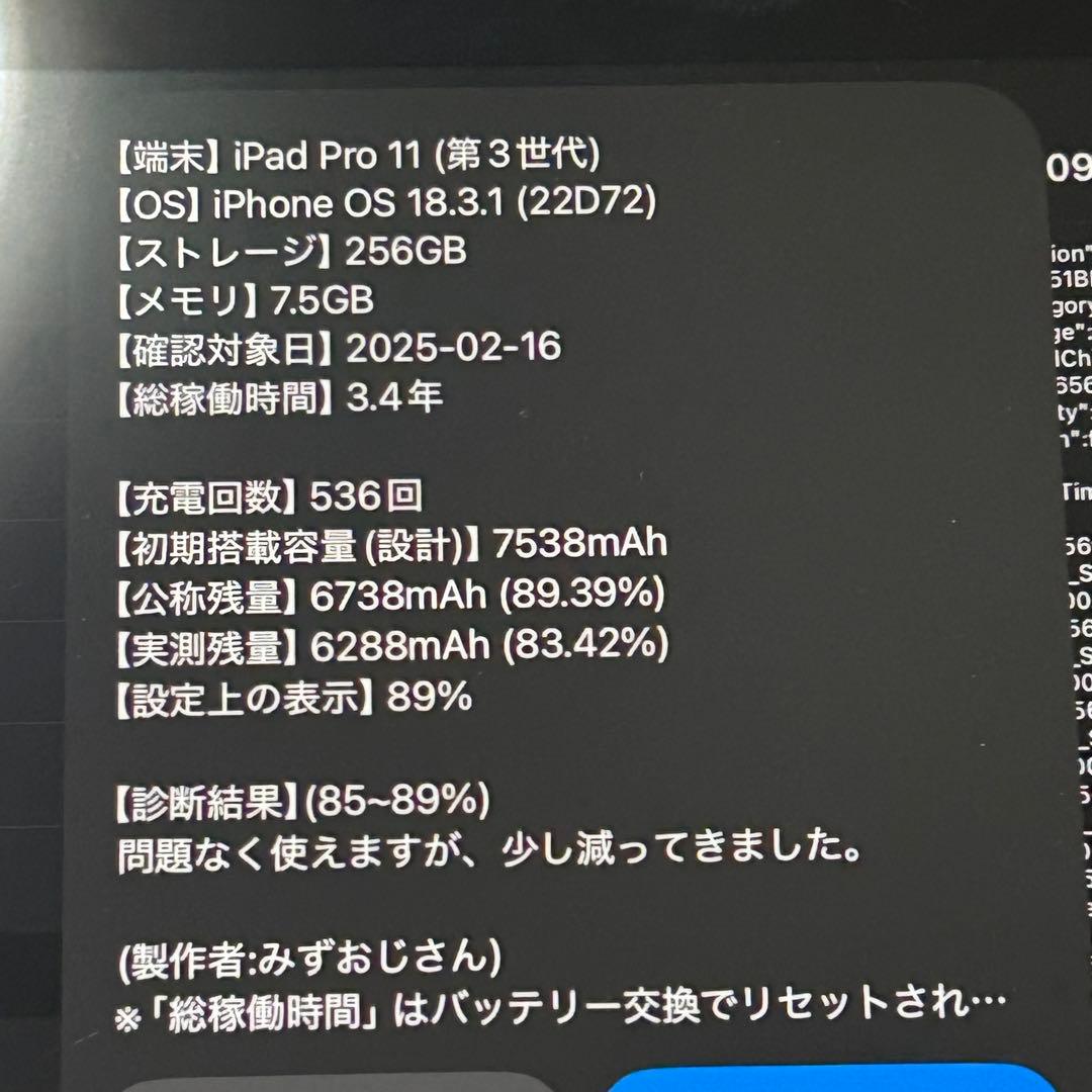 iPad Pro 11 第3世代 256GB WiFi